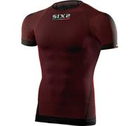 Sixs TS1, chemise fonctionnelle à manches courtes unisexe 3Xl/4XL Rouge Foncé/Noir Rouge Foncé/Noir