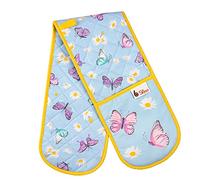 SixSigma Sports Double gants de cuisine résistants à la chaleur - Gants de cuisine en coton très résistant pour la cuisine, la pâtisserie, les maniques - Cadeaux fantaisie pour homme et femme (bleu