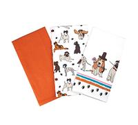 SiXsigma Sports Lot de 3 torchons de Cuisine décoratifs 100% Coton Motif Chiens