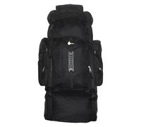 SiXsigma Sports Sac à dos de voyage extra large 120 L pour accessoires de camping - Séchage rapide Grand sac à dos pour camping, pêche et randonnée - Idéal pour homme et femme, Noir/gris, 120 Litre