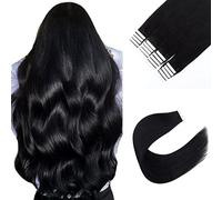 Sixstarhair Extension Cheveux Naturel Adhesif Noir De Jais 20 pièces 50g 40cm Bande Adhesive Extension Cheveux Naturel Invisible Skin Weft Extension #1
