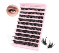 Sixstarhair Faux Cils Individuel Cils Extension de Cils Professionnel 80D Cluster Lashes Réutilisable Faux Cils Volume Russe Cluster 3D Effect Individual Eyelashes (Mix 8-16mm)