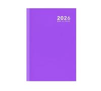Sixstore Agenda A4 DAP 2026, couleur du jour par page, couleur tendance, A4, ruban marque-page pour agenda de bureau, couleur violet