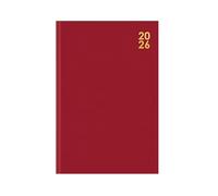 Sixstore Agenda semainier 2025, format A4, couleur tendance, format A4, planificateur annuel WTV avec ruban marque-page (rouge)