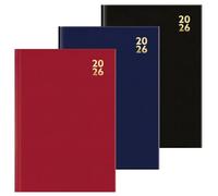 Sixstore Agenda semainier 2025 format A5 WTV classique couleur rouge agenda ruban marque-année 1 agenda envoyé au hasard