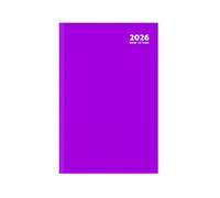 Sixstore Agenda semainier 2026, format A5, couleur tendance, format A5, planificateur annuel WTV, ruban marque-page, violet
