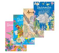 Sixstore Colour Therapy Lot de 4 livres de coloriage relaxants anti-stress pour adultes