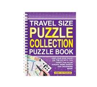 Sixstore Livre de collection Sudoku 3 en 1 à spirales format A5 - Format voyage - Sudoku - Recherche de mots croisés - Violet