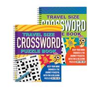 Sixstore Lot de 2 carnets de mots croisés à spirales Format A5 Multicolore