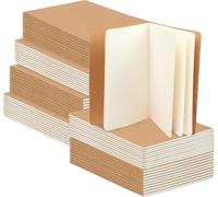 Sixstore Lot de 48 petits carnets vierges en papier kraft pour enfants, artistes, dessin, carnet de croquis, fournitures de bureau, taille non lignée : 9 x 13 cm, 22 feuilles chacune (44 pages)