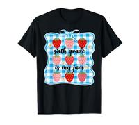 Sixth Grade is My Jam Strawberry, Joli nœud de Professeur de 6e année T-Shirt