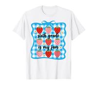 Sixth Grade is My Jam Strawberry, Joli nœud de Professeur de 6e année T-Shirt