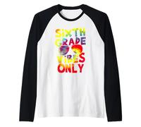 Sixth Grade Vibes Back to School Teacher Student Tie Dye Manche Raglan
