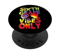 Sixth Grade Vibes Back to School Teacher Student Tie Dye PopSockets PopGrip Adhésif