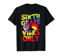 Sixth Grade Vibes Back to School Teacher Student Tie Dye T-Shirt Graphique avec Valeur