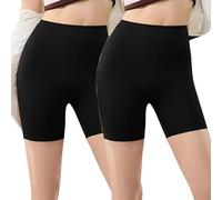 Sixthpandas Stay-in-Place Seamless Shaper Short, Sixthpandas Shapewear, No Roll-Down Waist, Seamless Invisibility (Black*2,x_l)