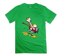 Sixtion Men's Calvin and Hobbes Geek 100% Cotton T-Shirt Large