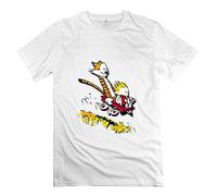 Sixtion Men's Calvin and Hobbes Geek 100% Cotton T-Shirt Medium
