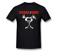 Sixtion QDYJM Men's Pearl Jam Stick Alive Logo T-Shirt - Black Large