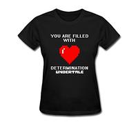 Sixtion Toomii Women's Undertale You are Filled with Determination Red Heart T-Shirts Small