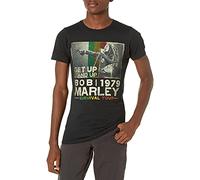 Sixtion Zion Rootswear Men's Bob Marley Get Up T-Shirt, CBlack, Large