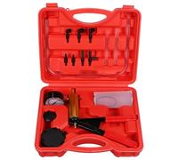 SIXTOL Brake Tester 16 purgeurs de Freins | Pompe à Vide purgeur de Frein | Kit pour testeur de Voiture et Moto | Testeur de Vide Manuel testé de Pression avec Sac de Transport Rouge