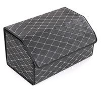 SIXTOL CAR COMPACT ELEGANT L | Organisateur de coffre pliable en cuir synthétique | 2 compartiments | Grand modèle avec couvercle