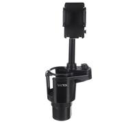 SIXTOL Car Cup Holder 2 | Porte-gobelets Double avec Support téléphone | Base réglable | Bras Rotatif Ajustable | Noir