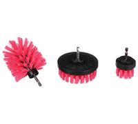 SIXTOL Car Detailing Drill Brush Pink 3 | Kit 3 brosses rotatives pour perceuse | Nettoyage Auto et Maison | Nylon Rose