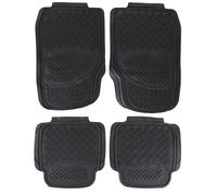 SIXTOL Car Mat Uni Set 3 - Tapis de Sol universels en Caoutchouc - Kit Complet - 4 pièces - pour sièges Avant et arrière - Découpable - Protection Contre la saleté et l'eau - Noir