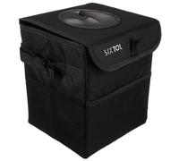 SIXTOL CAR TRASH 1 Poubelle de voiture avec couvercle, pliable, poubelle de voiture à suspendre avec sacs de rangement, pliable et portable, organisateur de voiture anti-fuite