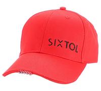 Sixtol Casquette de baseball LED – 25 lm, rechargeable USB – Taille universelle Rouge