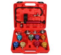 SIXTOL Cooling Tester 14 Kit de testeur de système de refroidissement 0-2,5 bar, 14 pièces | Testeur de système de refroidissement | Outil de pression de refroidissement | Capteur de température 0-200