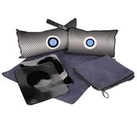 SIXTOL DRY CAR SET Lot de 6 coussins de déshumidification pour voiture - 350 g - Coussin de 1000 g - 2 chiffons de voiture - 2 tapis antidérapants pour voiture