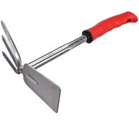 SIXTOL Garden | Motoculteur à Main avec houe et cultivateur | Longueur 290 mm | Manche Ergonomique antidérapant Rouge | Acier Carbone galvanisé