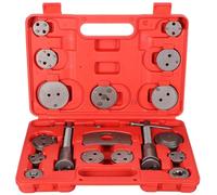 SIXTOL Kit de 18 repousse-pistons de frein | 18 pièces | Mallette en plastique | Outil de repoussée pour le piston de frein | Kit d'outils de recul d'étrier de frein | Outil automobile | Réparation