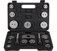 SIXTOL Mechanic Brake Set Black 18 | Kit de remise en place du piston de frein | 18 pièces | Revisser et comprimer | Outil pour freins à disque | Adaptateur pour de nombreux modèles de véhicules | Cof