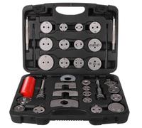 SIXTOL Mechanic Brake Set Black 35 - Kit Repousse-Piston de Frein - 35 pièces - Repousse-Piston Gauche/Droite - Adaptateur - Mallette d'atelier