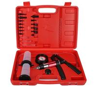 SIXTOL Mechanic Brake Tester 22 | Kit de Test sous Vide et de dépression pour systèmes de freinage 22 pcs | Pompe Manuelle avec manomètre