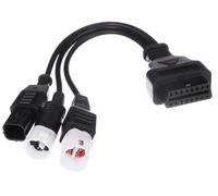 SIXTOL Mechanic Cable 22 | Réduction OBD-II 3 Broches / 4 Broches / 6 Broches Compatible avec Les Motos Yamaha et Honda | Adaptateur de Diagnostic | Entretien Moto | Flexible | Robuste