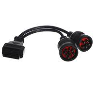 SIXTOL Mechanic Cable 8 | Câble Adaptateur OBD-II 9 Broches J1939 et 6 Broches J1708 vers 16 Broches | Diagnostic véhicules Lourds