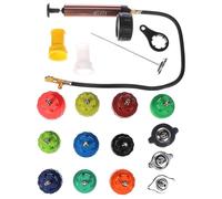 SIXTOL Mechanic Cooling Tester 18 | Kit de Test du système de Refroidissement 0-2,5 Bar avec 18 adaptateurs et thermomètre | Coffret Complet