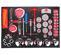 SIXTOL Plateau d'outils mécaniques 10 | Module d'outils 52 pièces | Repousse-piston d'étrier de frein, outil pour filtre à huile et adaptateurs de tuyau | Semelle intérieure EVA pour chariot d'atelier