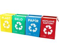 SIXTOL Sacs à déchets triés SORT EASY 4 CARTON, 30x30x40cm, 4x36l, 4pcs