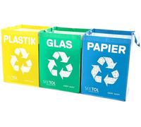 SIXTOL SORT Easy 3 Basic DE | Lot de sacs poubelle | 30 x 30 x 40 cm 3 x 36 l