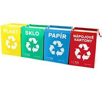 SIXTOL Sort Easy 4 Lot pratique de sachets à code couleur pour assortis, plastiques, verre, papier, carton de boissons