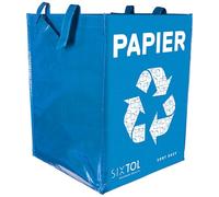 SIXTOL SORT EASY PAPIER | Sac bleu tri sélectif 36L | Déchets papier | Pliable et lavable | 30×30×40 cm
