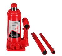 SIXTOL SX Bottle Jack 32T Cric hydraulique 32 tonnes Compact Construction en Acier Charge Lourde Entretien du véhicule Camion Remorque Rouge 16 t