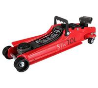 SIXTOL SX Jack 2,5T 360 - Cric hydraulique à Profil Bas - 2,5 tonnes - Barre rotative à 360 ° - Compact - Construction en Acier - Rouge
