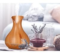 SIXTOL Vulcan Diffuseur d'arômes avec LED | Couleur Bois Clair 350ml